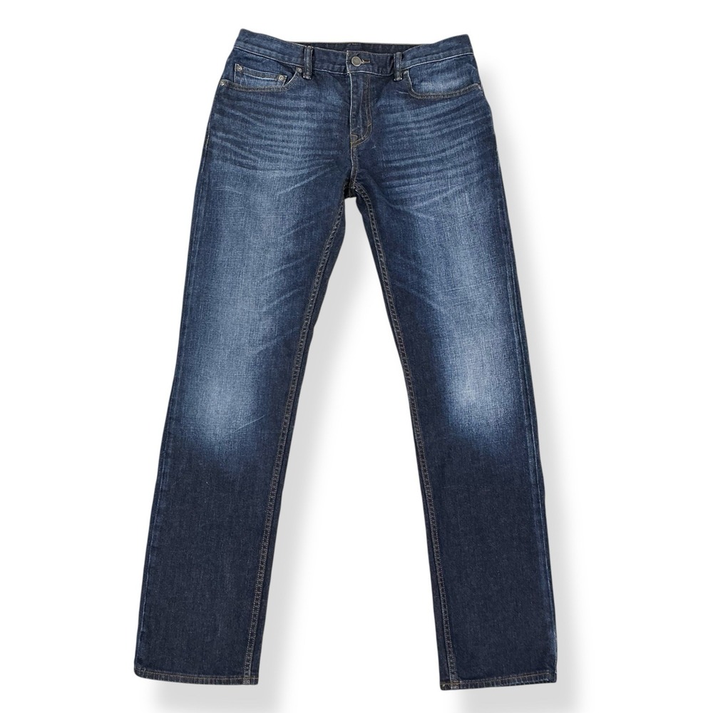 Banana Republic Jeans Men 32x34 (ACTUAL 32x32.5) Blue Straight Leg Cotton Denim